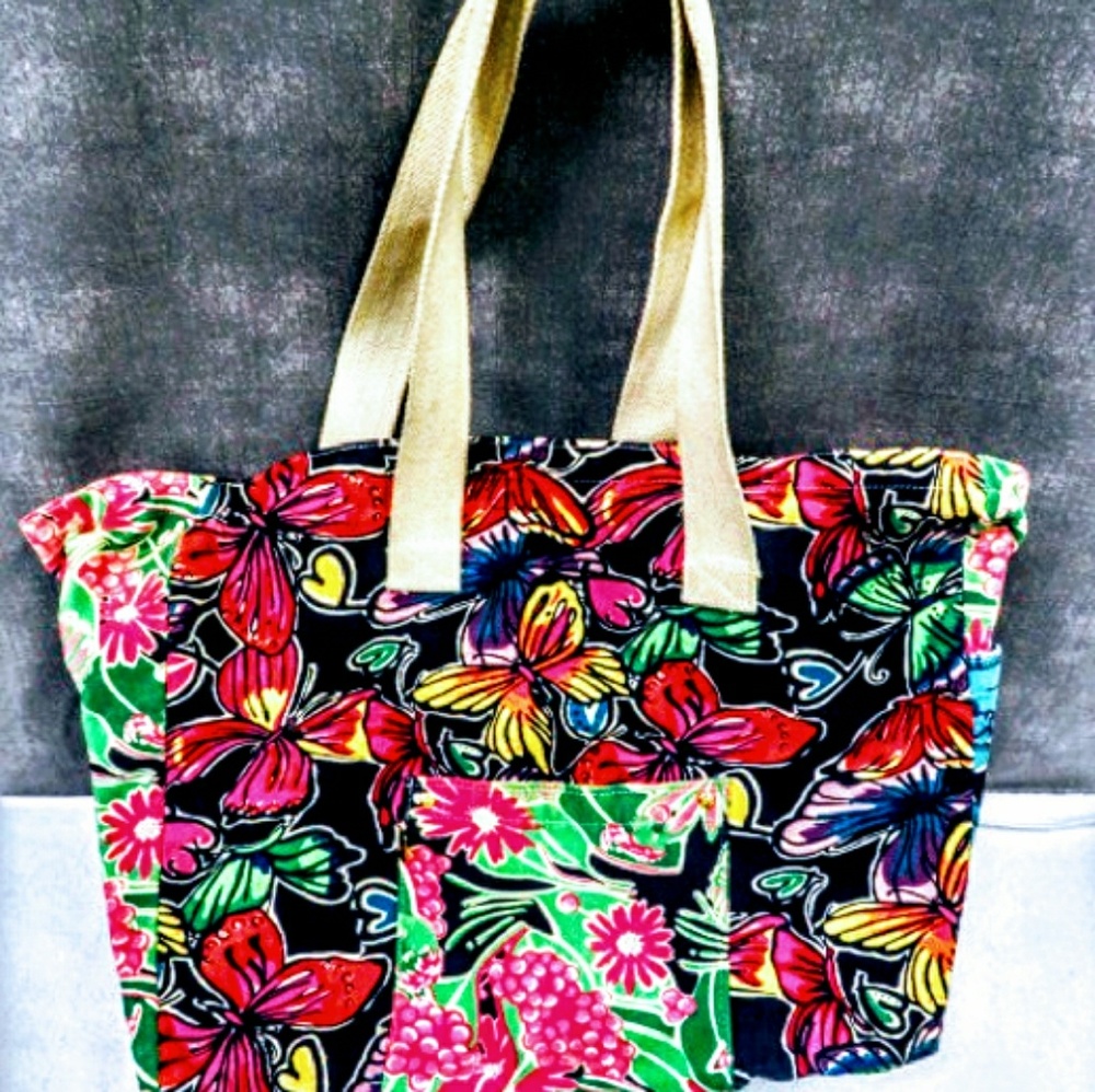 Lilly Pulitzer Corduroy Multi-print Tote--Like New